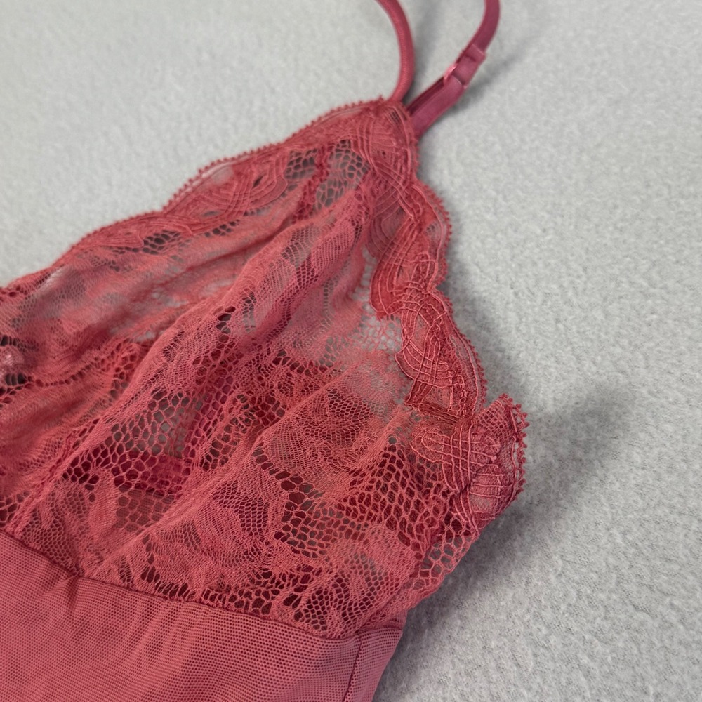 Cosabella Babydoll Chemise Lace Trim Mesh Nightgown Rose Pink Made Italy Small - Picture 3 of 8